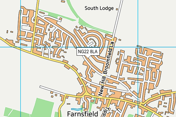 Farnsfield Cricket Club map (NG22 8LA) - OS VectorMap District (Ordnance Survey)