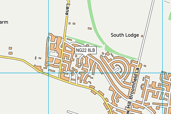 NG22 8LB map - OS VectorMap District (Ordnance Survey)