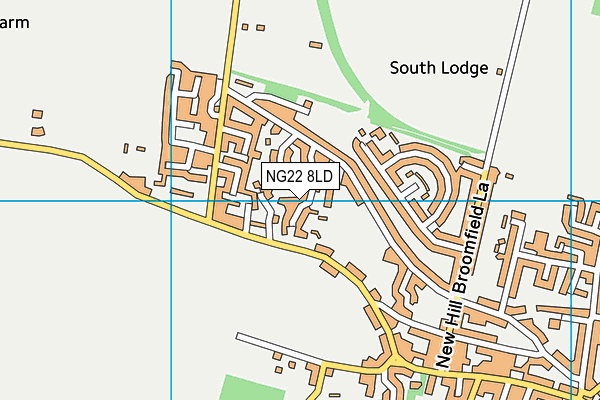 NG22 8LD map - OS VectorMap District (Ordnance Survey)