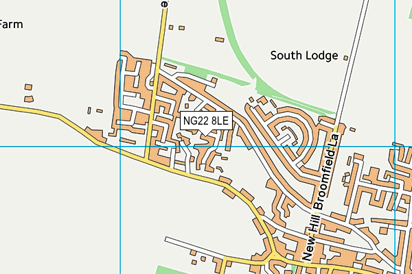 NG22 8LE map - OS VectorMap District (Ordnance Survey)