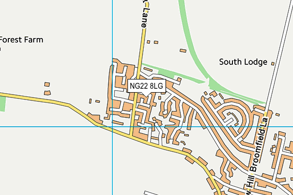 NG22 8LG map - OS VectorMap District (Ordnance Survey)