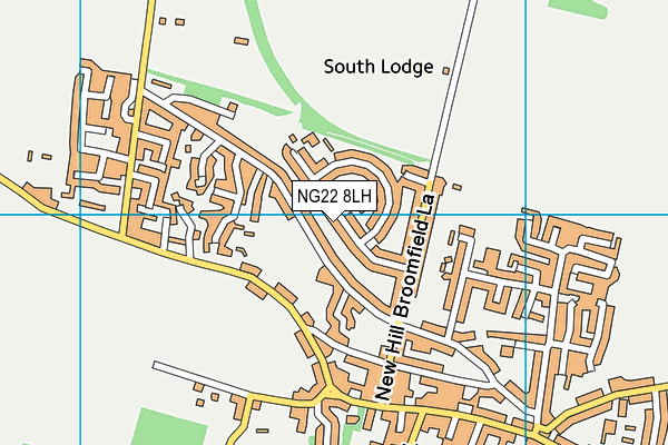NG22 8LH map - OS VectorMap District (Ordnance Survey)