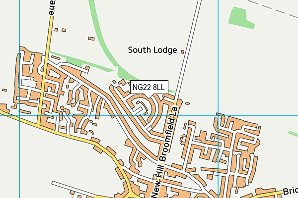 NG22 8LL map - OS VectorMap District (Ordnance Survey)