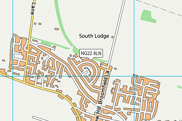 NG22 8LN map - OS VectorMap District (Ordnance Survey)