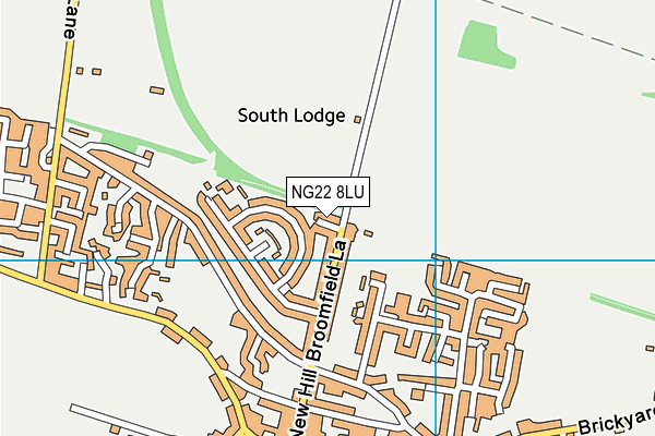 NG22 8LU map - OS VectorMap District (Ordnance Survey)