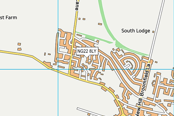 NG22 8LY map - OS VectorMap District (Ordnance Survey)