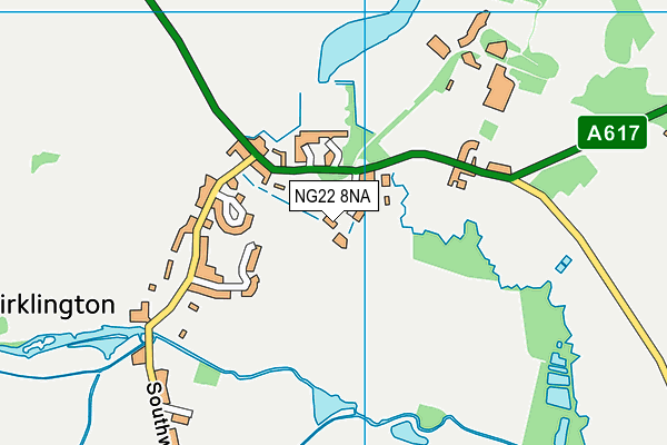 NG22 8NA map - OS VectorMap District (Ordnance Survey)