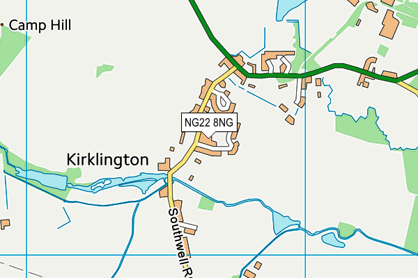 Kirklington Primary School map (NG22 8NG) - OS VectorMap District (Ordnance Survey)