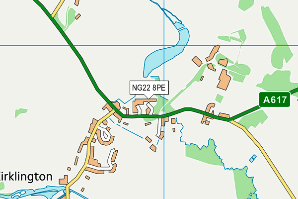NG22 8PE map - OS VectorMap District (Ordnance Survey)