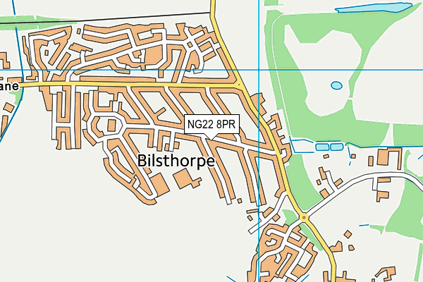NG22 8PR map - OS VectorMap District (Ordnance Survey)