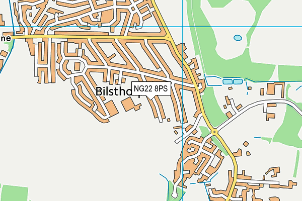 NG22 8PS map - OS VectorMap District (Ordnance Survey)