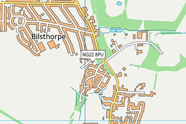 NG22 8PU map - OS VectorMap District (Ordnance Survey)
