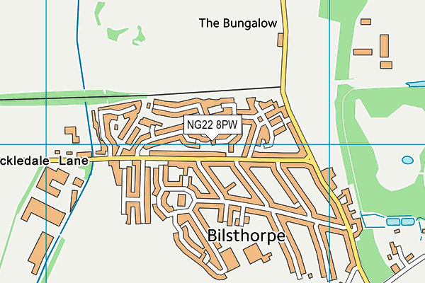 NG22 8PW map - OS VectorMap District (Ordnance Survey)