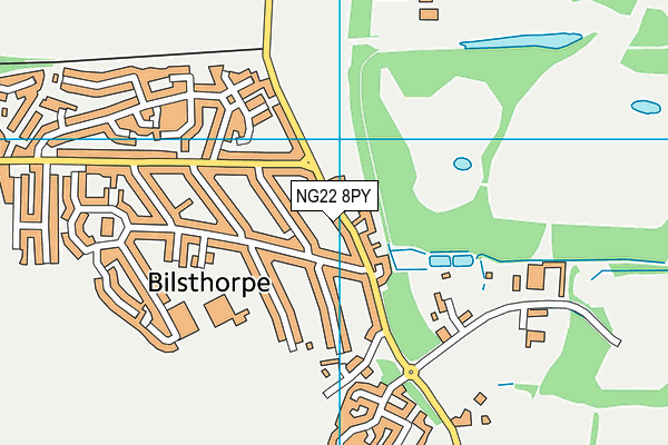 NG22 8PY map - OS VectorMap District (Ordnance Survey)