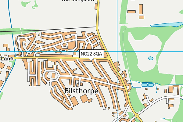 NG22 8QA map - OS VectorMap District (Ordnance Survey)