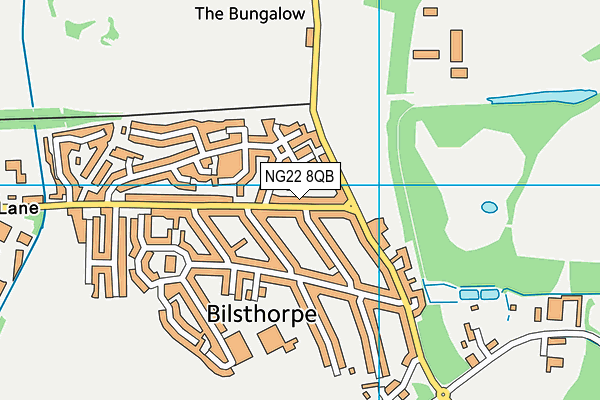 NG22 8QB map - OS VectorMap District (Ordnance Survey)