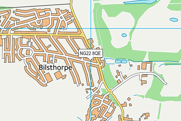 NG22 8QE map - OS VectorMap District (Ordnance Survey)