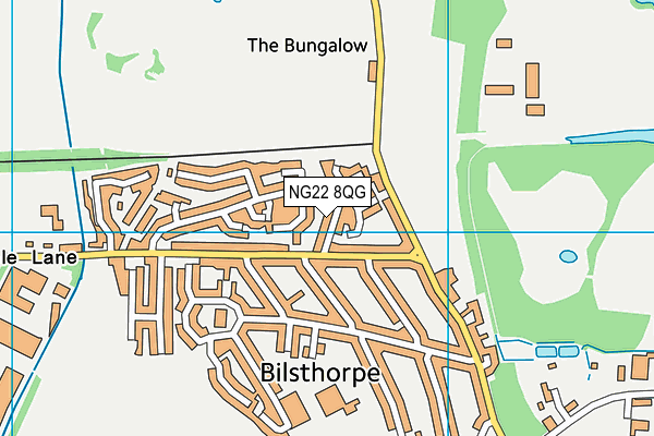 NG22 8QG map - OS VectorMap District (Ordnance Survey)