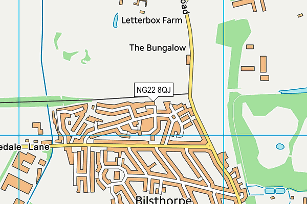NG22 8QJ map - OS VectorMap District (Ordnance Survey)