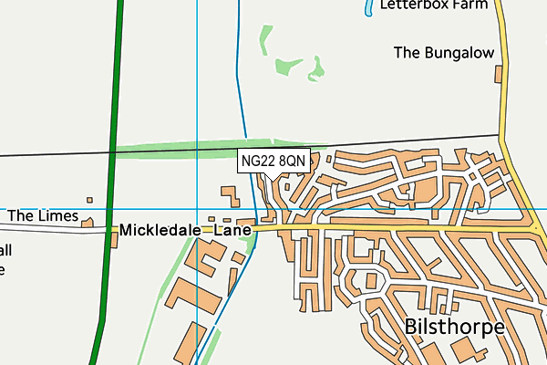 NG22 8QN map - OS VectorMap District (Ordnance Survey)