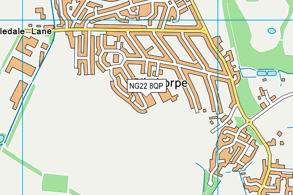 NG22 8QP map - OS VectorMap District (Ordnance Survey)