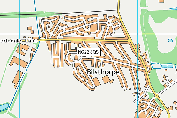 NG22 8QS map - OS VectorMap District (Ordnance Survey)