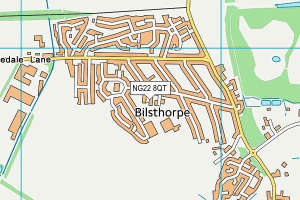 NG22 8QT map - OS VectorMap District (Ordnance Survey)