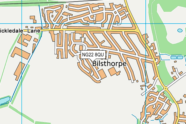 NG22 8QU map - OS VectorMap District (Ordnance Survey)