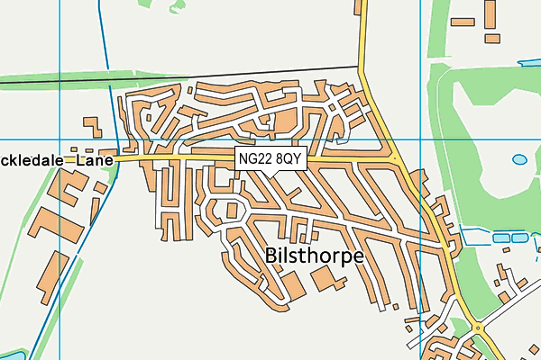 NG22 8QY map - OS VectorMap District (Ordnance Survey)