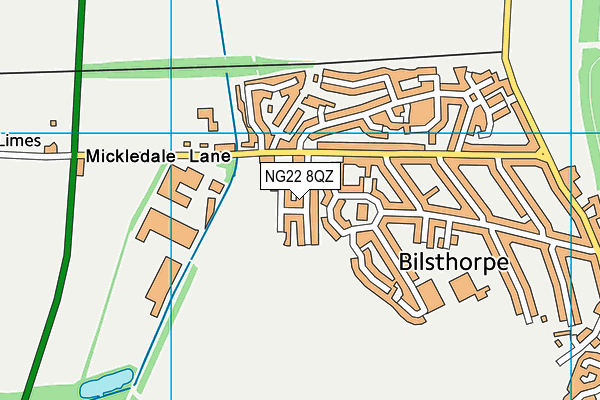NG22 8QZ map - OS VectorMap District (Ordnance Survey)