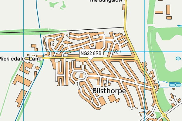 NG22 8RB map - OS VectorMap District (Ordnance Survey)