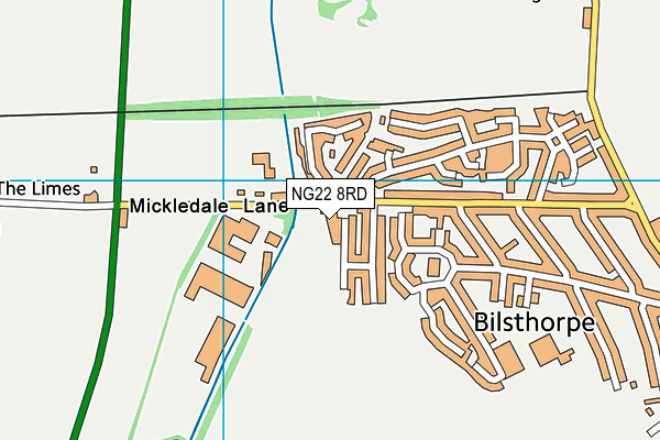 NG22 8RD map - OS VectorMap District (Ordnance Survey)