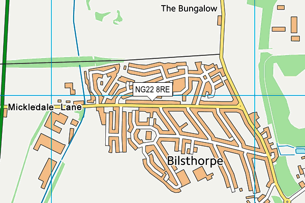 NG22 8RE map - OS VectorMap District (Ordnance Survey)