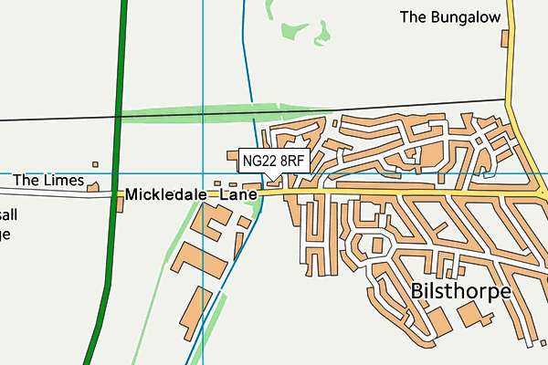 NG22 8RF map - OS VectorMap District (Ordnance Survey)