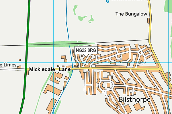 NG22 8RG map - OS VectorMap District (Ordnance Survey)