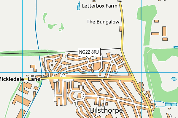 NG22 8RJ map - OS VectorMap District (Ordnance Survey)