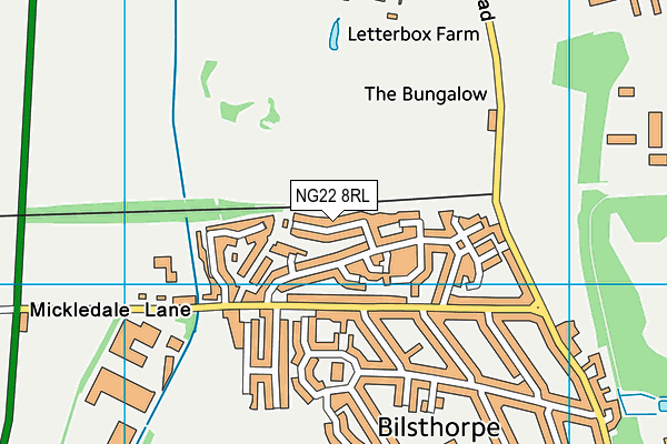 NG22 8RL map - OS VectorMap District (Ordnance Survey)