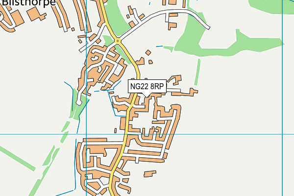 NG22 8RP map - OS VectorMap District (Ordnance Survey)
