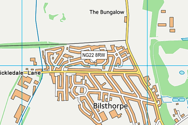 NG22 8RW map - OS VectorMap District (Ordnance Survey)
