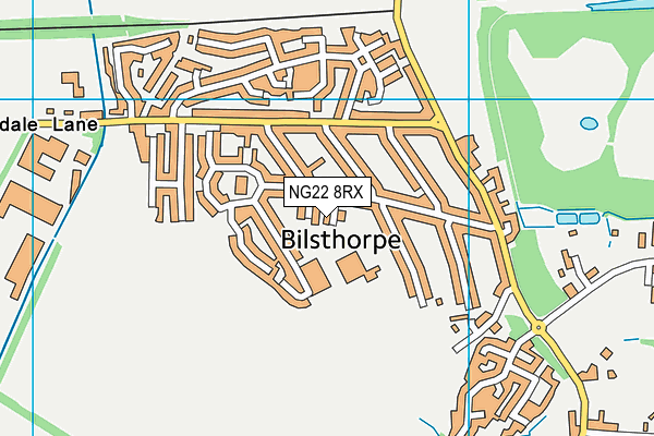 NG22 8RX map - OS VectorMap District (Ordnance Survey)