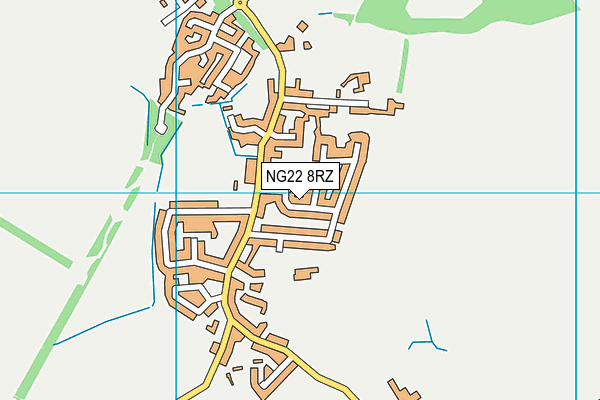 NG22 8RZ map - OS VectorMap District (Ordnance Survey)