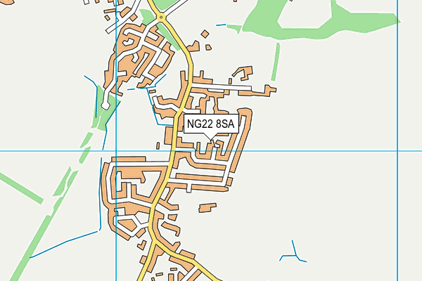 NG22 8SA map - OS VectorMap District (Ordnance Survey)