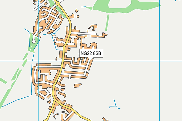 NG22 8SB map - OS VectorMap District (Ordnance Survey)