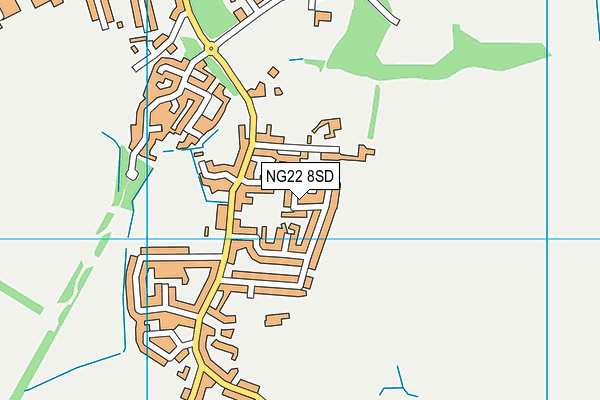 NG22 8SD map - OS VectorMap District (Ordnance Survey)