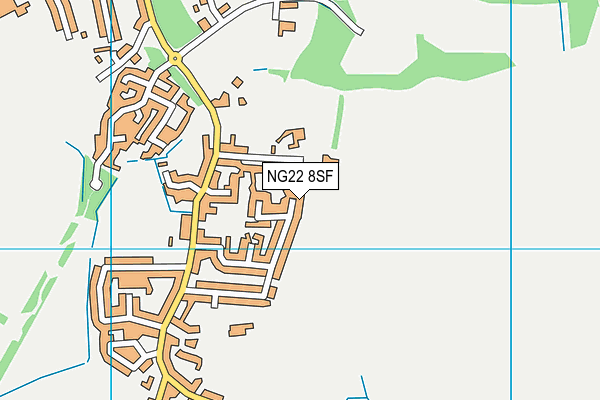 NG22 8SF map - OS VectorMap District (Ordnance Survey)