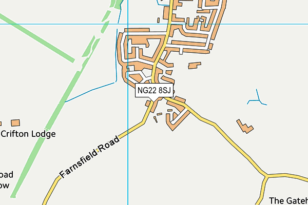 NG22 8SJ map - OS VectorMap District (Ordnance Survey)