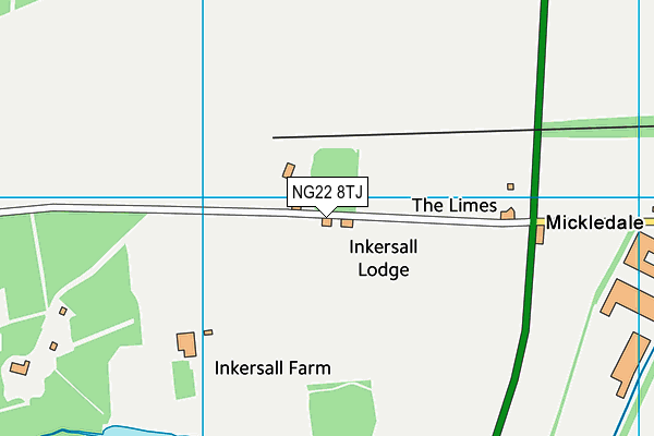 NG22 8TJ map - OS VectorMap District (Ordnance Survey)