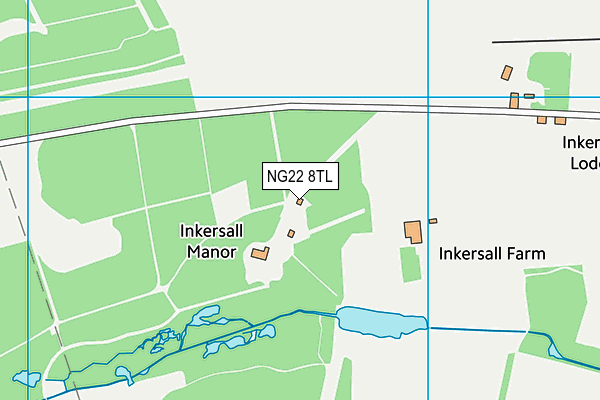 NG22 8TL map - OS VectorMap District (Ordnance Survey)
