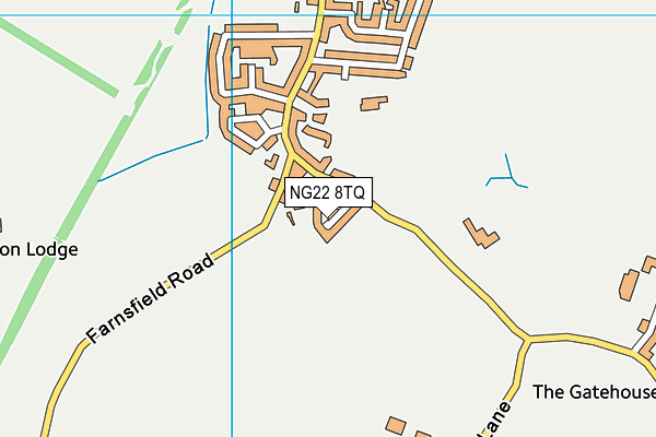 NG22 8TQ map - OS VectorMap District (Ordnance Survey)