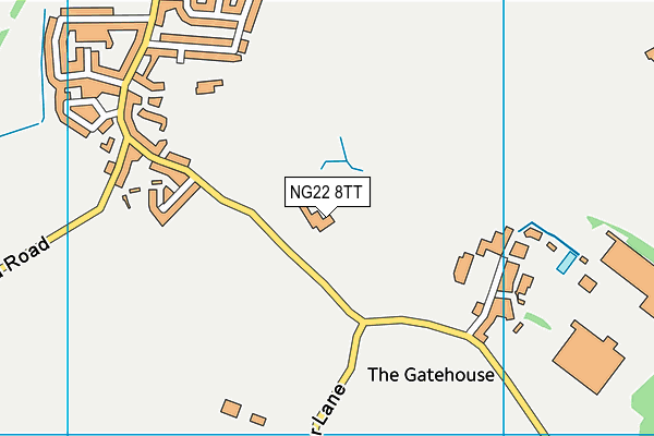 NG22 8TT map - OS VectorMap District (Ordnance Survey)